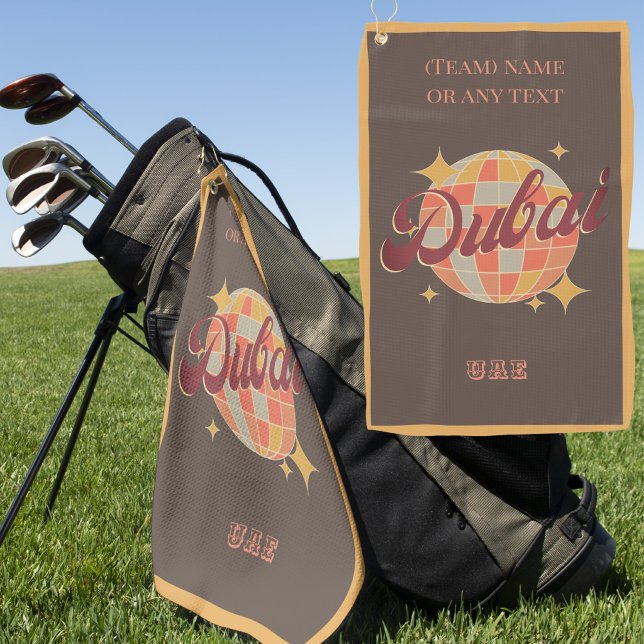 Dubai UAE golfing golfer Golf Towel (Creator Uploaded)