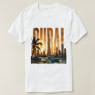 Dubai UAE Gulf Skyline & Desert City Adventure 🗺️ T-Shirt