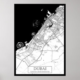 Dubai UAE Map Poster