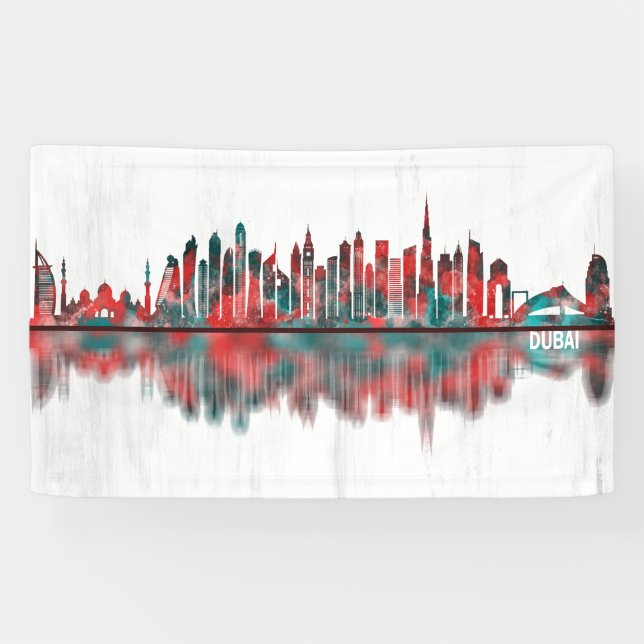 Dubai UAE Skyline Banner (Horizontal)