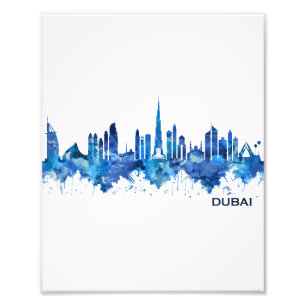 Dubai UAE Skyline Blue Photo Print