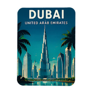 Dubai UAE Skyline Desert Luxury City Adventure Magnet