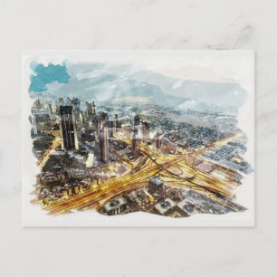 Dubai UAE Unique Travel Souvenir Fine Art Postcard