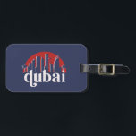 Dubai UAE Vintage Retro City Skyline Cityscape Art Luggage Tag<br><div class="desc">Vintage and retro city design with beautiful skyline, tourist attraction and cityscape art. Cool skyscraper and building silhouette illustration merchandise for tourist and traveller. Perfect as souvenir to bring back home when travelling. Save the memory of your travel and vacation with family and friends. Background colour can be customised to...</div>