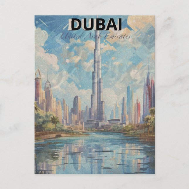 Dubai United Arab Emirates A Water Next  Postcard (Front)