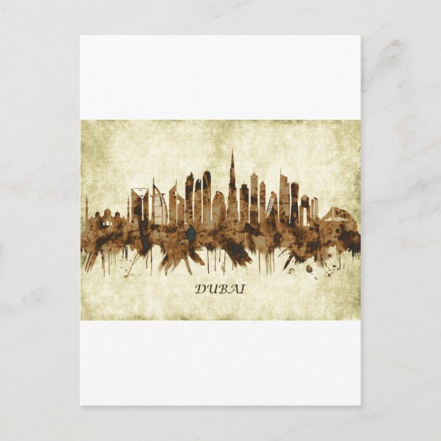 Dubai United Arab Emirates Cityscape Holiday Postcard (Front)