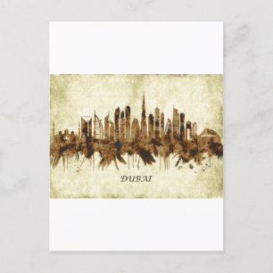 Dubai United Arab Emirates Cityscape Invitation Postcard