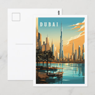 Dubai United Arab Emirates Famous Travel Place Postcard