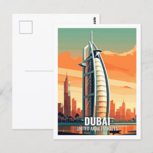 Dubai United Arab Emirates Famous Travel Places Postcard