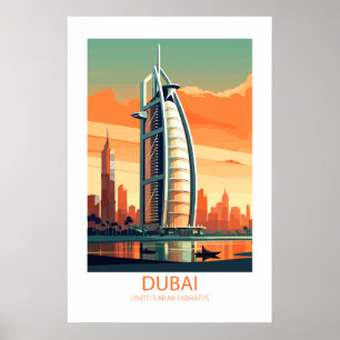 Dubai United Arab Emirates Famous Travel Places Poster