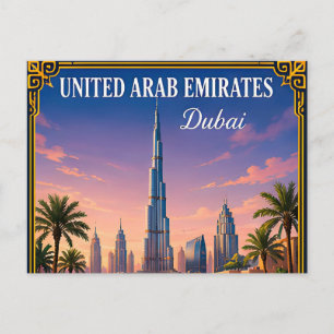 🌇 Dubai United Arab Emirates Memory From Visit 🌇 Postcard