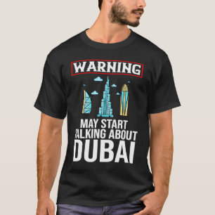 Dubai United Arab Emirates Uae City Skyline Map Tr T-Shirt