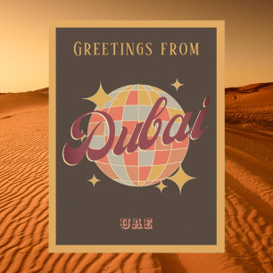 Dubai United Arabic Emirates Retro Postcard