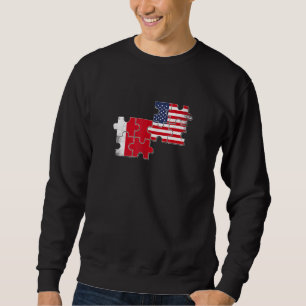 Dubai USA Dubaian American Flag Sweatshirt