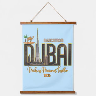 Dubai Vacation Capture the Magic of Your Adventure Hanging Tapestry