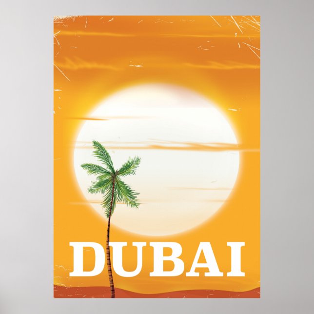 Dubai vintage style vacation poster (Front)