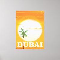 Dubai vintage style vacation poster