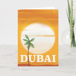 Dubai vintage style vaccination poster holiday card