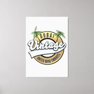 Dubai Vintage United Arab emirates  Canvas Print