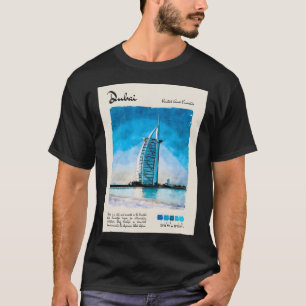 Dubai Vintage Watercolour Travel T-Shirt