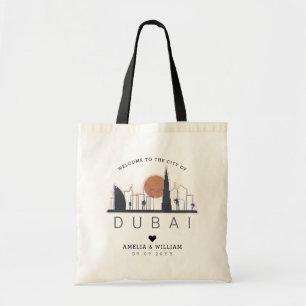 Dubai Wedding Stylised Skyline Tote Bag