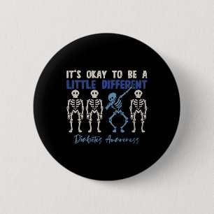 Dubbing Skeleton T1d Diabetes Awareness Warrior Cl 6 Cm Round Badge