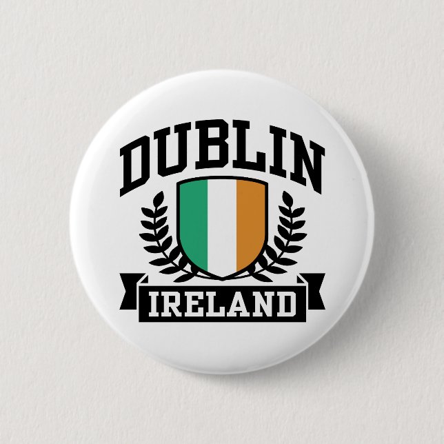 Dublin 6 Cm Round Badge (Front)