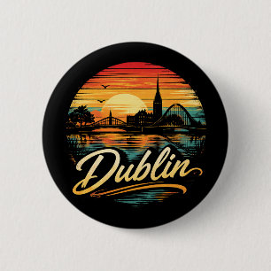 Dublin 6 Cm Round Badge