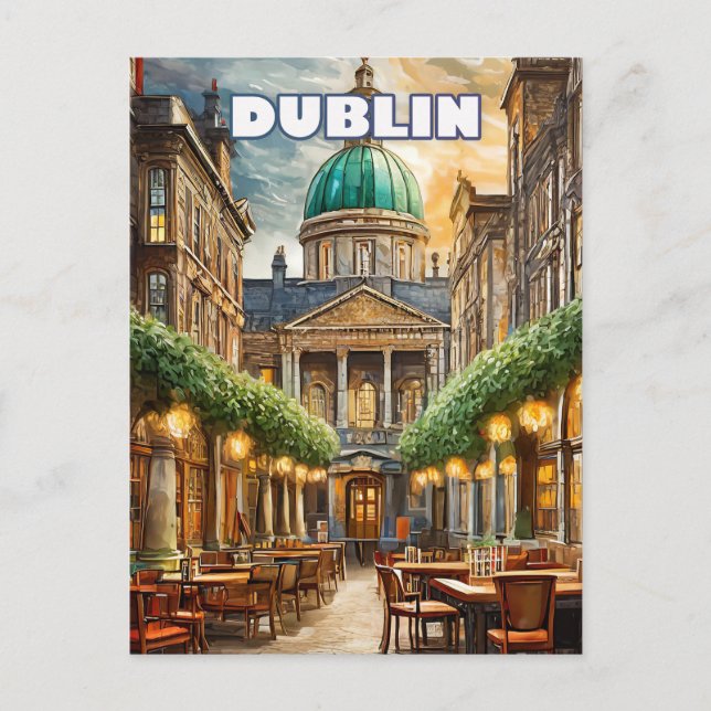 Dublin, a city with a thousand shades of green postcard (Front)