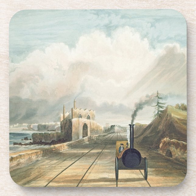 Dublin and Kingstown Railway: From the Footbridge Coaster (Front)