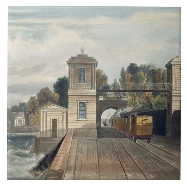 Dublin and Kingstown Railway: Granite Pavilions an Tile (Front)