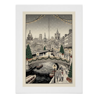 Dublin At Christmas Poster