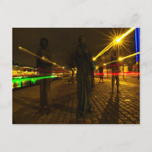 Dublin at night postcard
