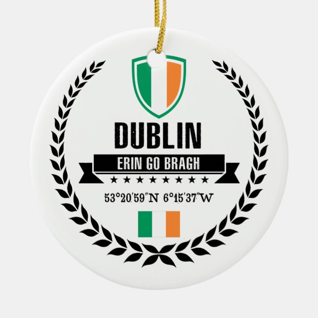 Dublin Ceramic Tree Decoration (Front)