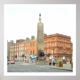 Dublin city Ireland, Parnell Monument Poster