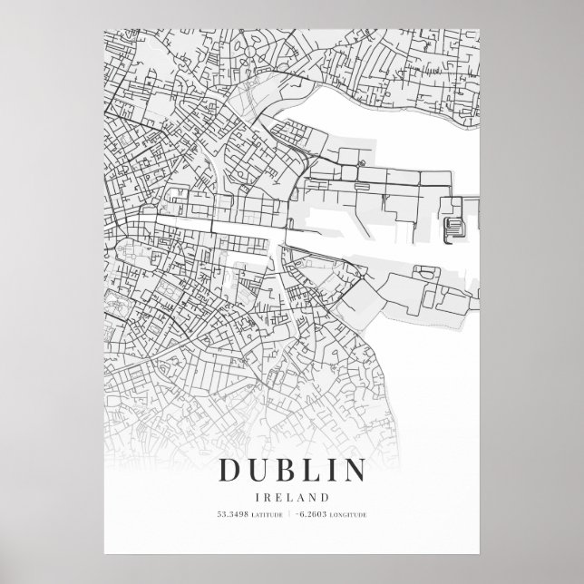 Dublin City Map Poster (Front)