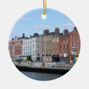 Dublin City on The Liffey Ceramic Tree Decoration
