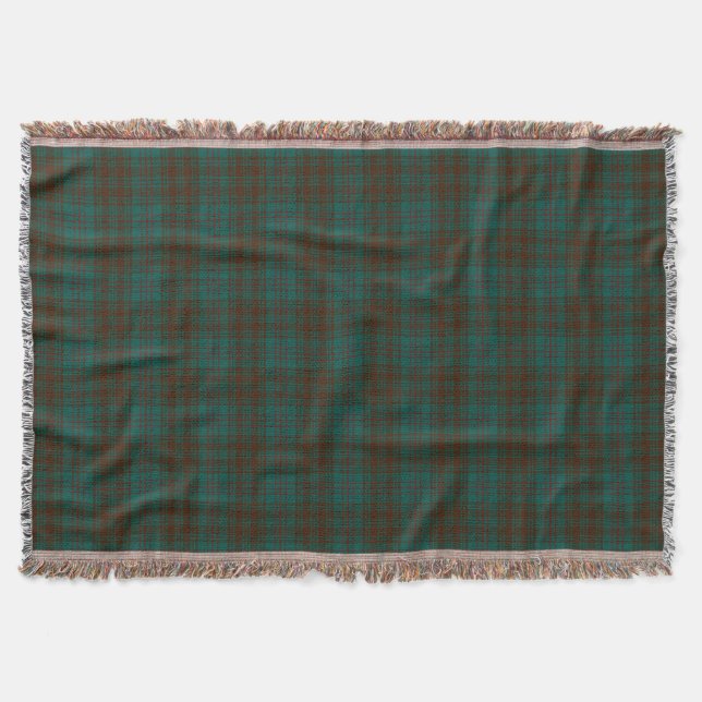 Dublin County Irish Tartan Throw Blanket (Front)