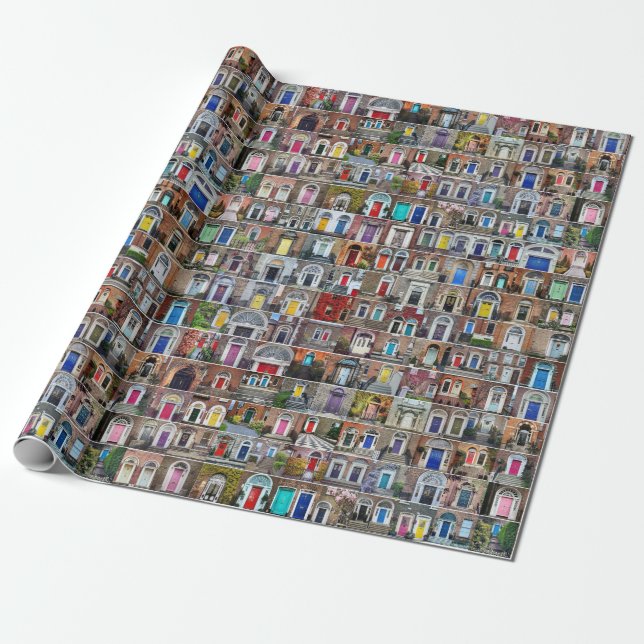 Dublin Doors Wrapping Paper (Unrolled)