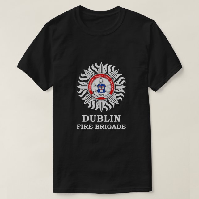 Dublin Fire Brigade Irish Firefighter Department T-Shirt (Design Front)