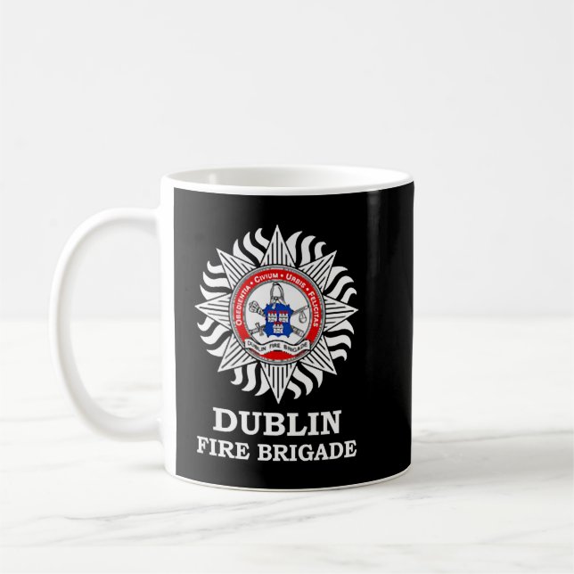 Dublin Fire Brigade Irish Firefighter Fire Departm Coffee Mug (Left)