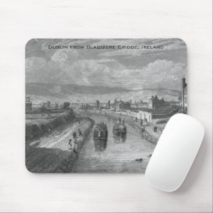 Dublin from Blaquiere Bridge, Royal Canal, Ireland Mouse Mat