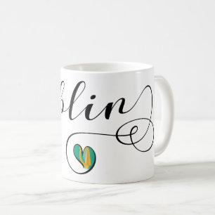 Dublin Heart Mug, Ireland Coffee Mug