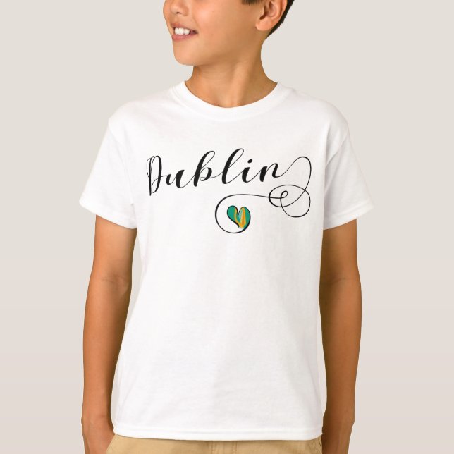 Dublin Heart Tee Shirt, Ireland (Front)