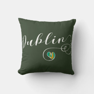 Dublin Heart Throw Cushion, Ireland Cushion