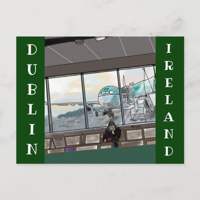 Dublin Ireland airport postcard (Front)