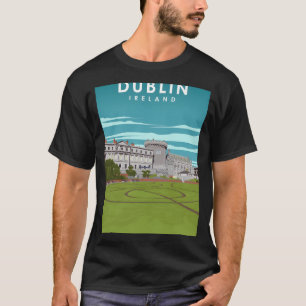 Dublin Ireland Caste Travel Poster T-Shirt