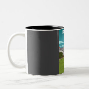 Dublin Ireland Caste Travel Poster Two-Tone Coffee Mug