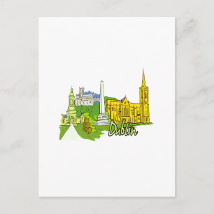 dublin ireland city graphic.png postcard