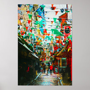 Dublin, Ireland City Street Scene Poster